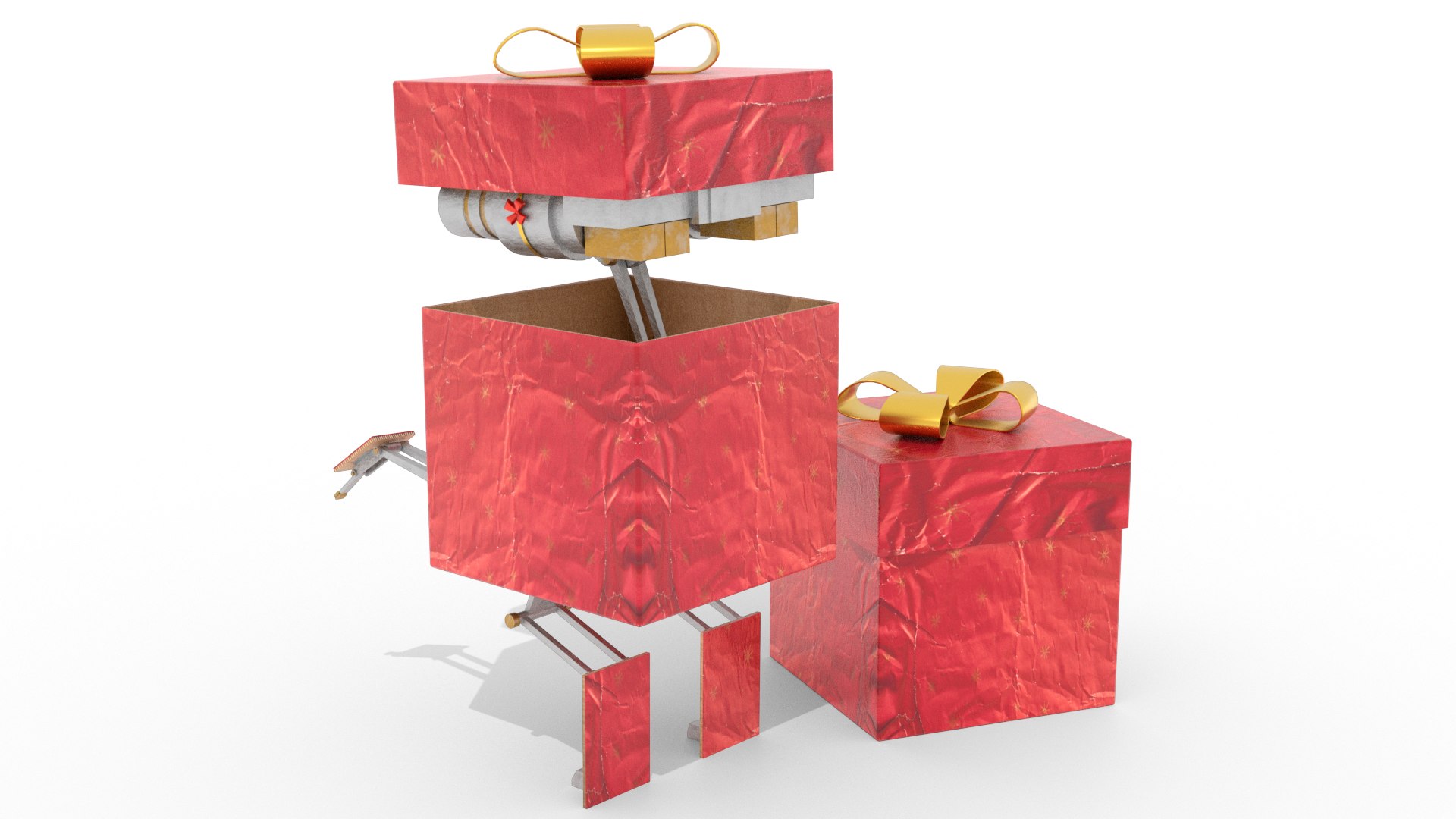 3D Gift Present Robot Rigged Low-poly - TurboSquid 2004151