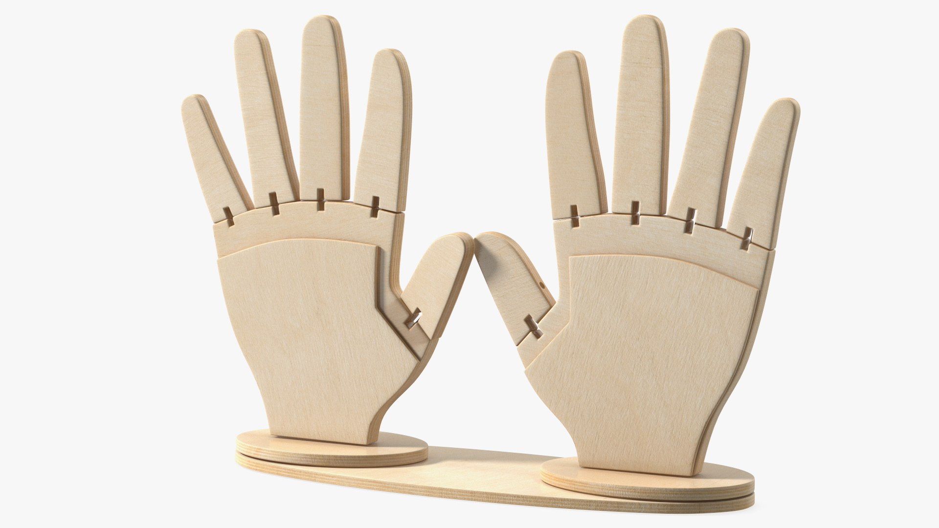 Hands Made Of Wood 3D model preview