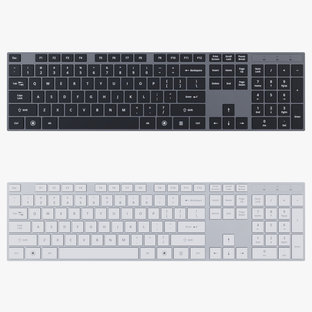 3D slim computer keyboard - model - TurboSquid 1381471