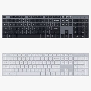 3D slim computer keyboard - model
