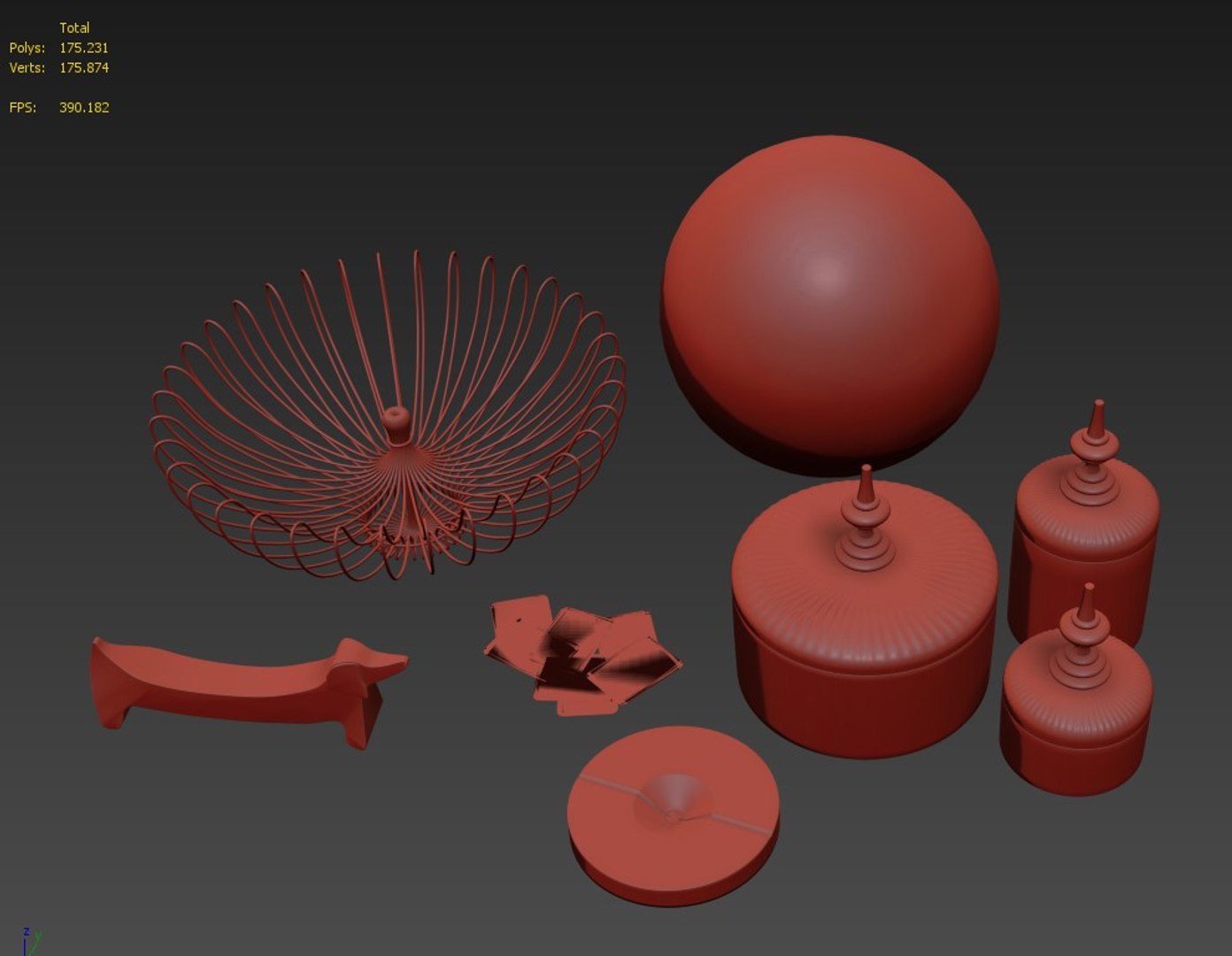 3d decoration objects model
