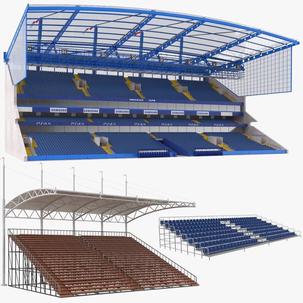 3D model bleachers modeled