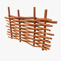Cartoon Wattle Fence 06