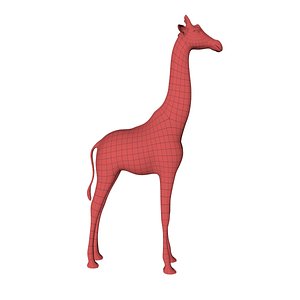 3d base mesh giraffe