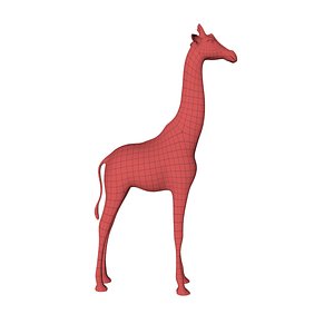 3d base mesh giraffe