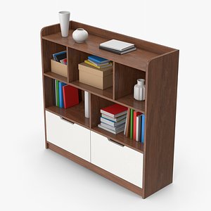 3D Bookshelf Set