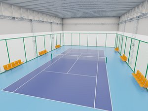 Indoor Tennis Court Arena 3D model
