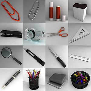 3d office set