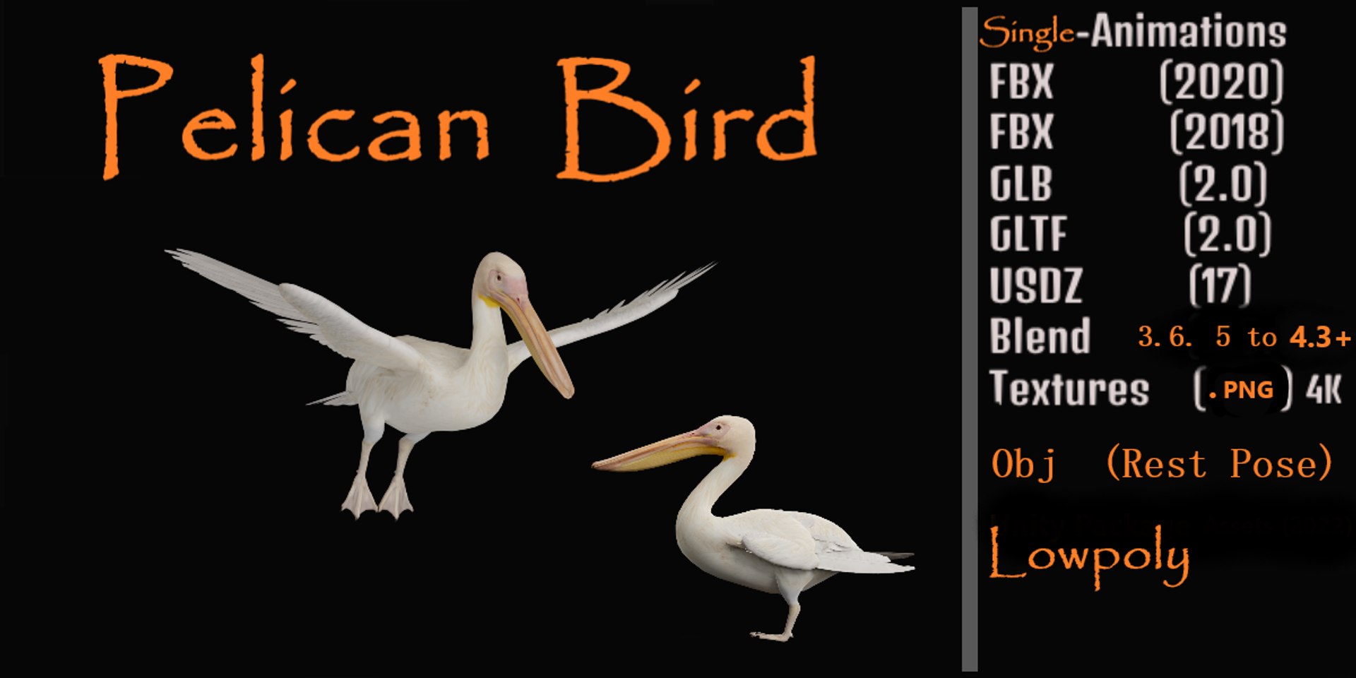 Pelican Bird 3D model https://p.turbosquid.com/ts-thumb/Cs/whntY2/xF/pelican/png/1740066081/1920x1080/fit_q87/f3d6b79b4ecdf3b02ec40b3e9e687e9d772ee260/pelican.jpg