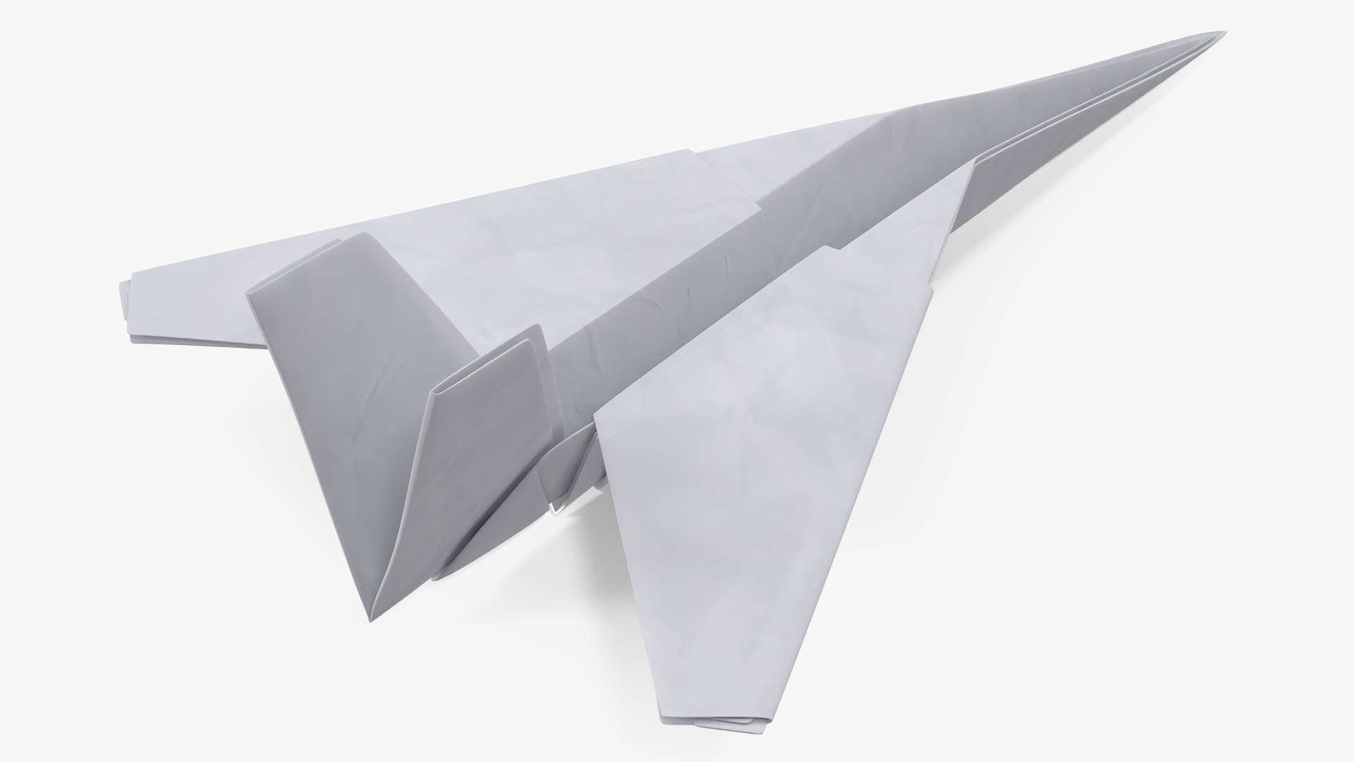 Origami Paper Airplane 3D model preview