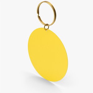 Keychain And Round Tag 3D model