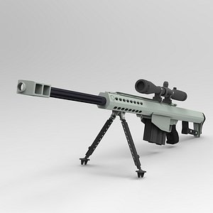 3D model simple barett sniper