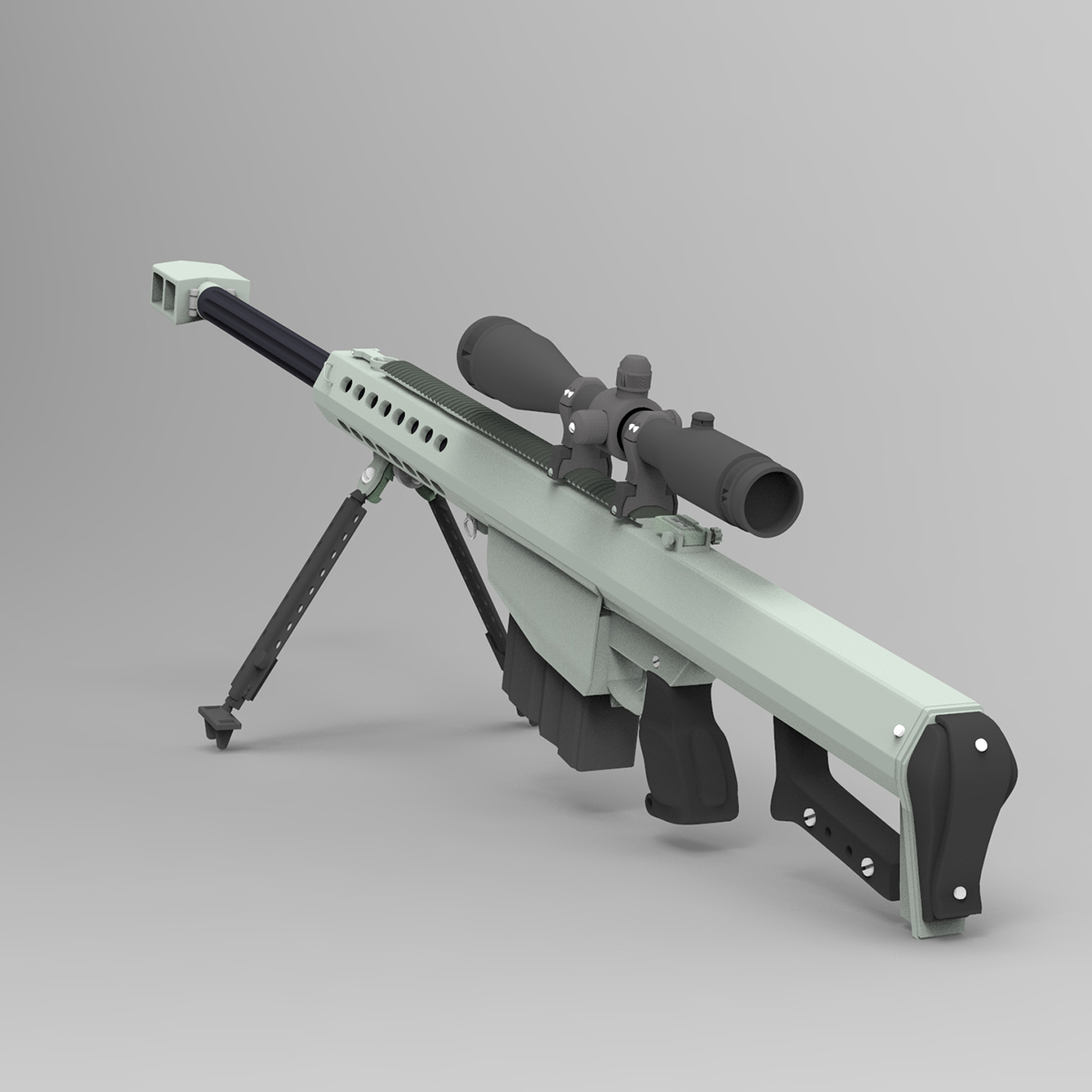 3d Model Simple Barett Sniper - Turbosquid 1434668