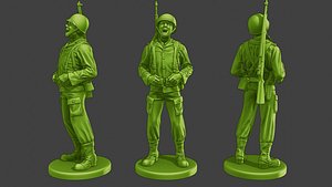 American soldier ww2 laugh 3 A15 3D model