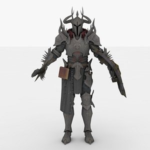 Dark Knight Warrior Rigged and Animation model