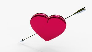 Heart with Arrow for Saint Valentine's Day