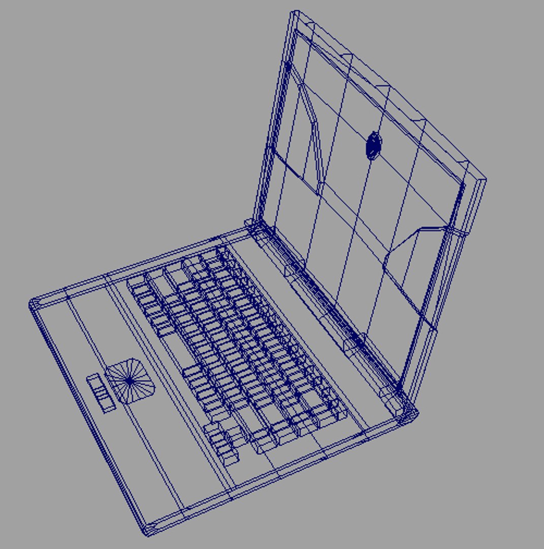 3d model laptop machine