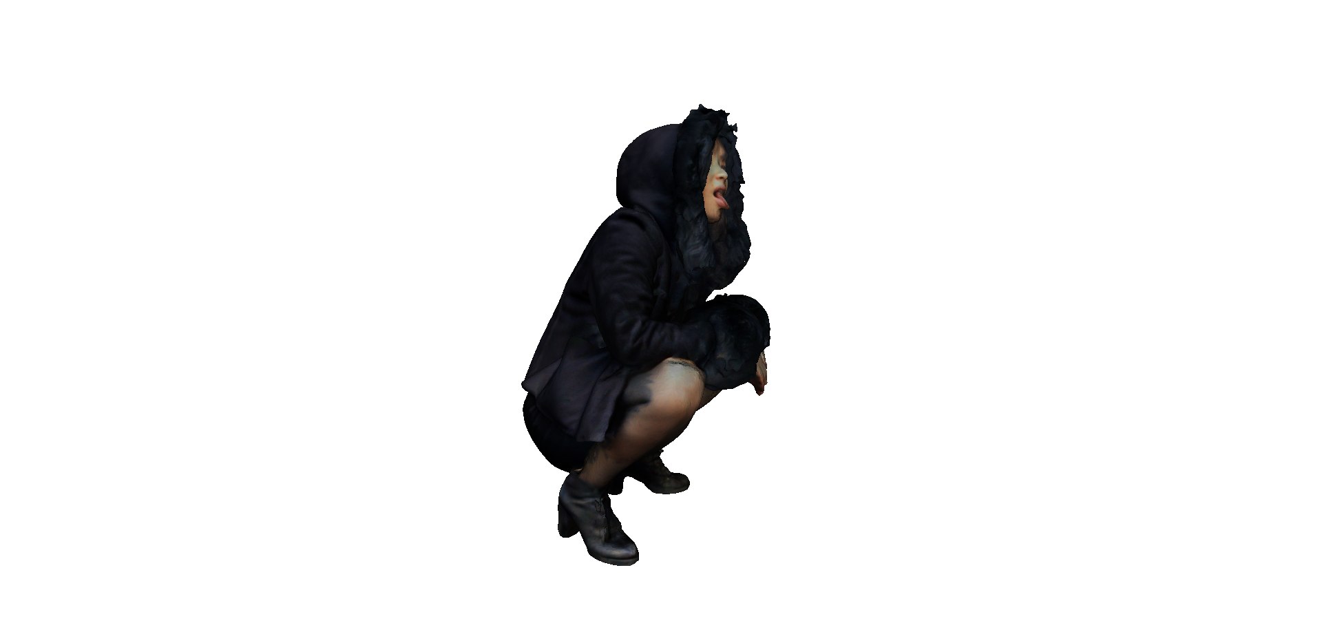 3d Model Girl Grinning