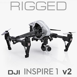 DJI Inspire 1 v2 (only the 3ds Max file is rigged)