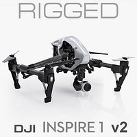 DJI Inspire 1 v2 (only the 3ds Max file is rigged)