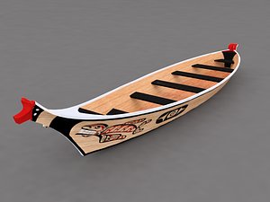 makah style canoe salish 3D