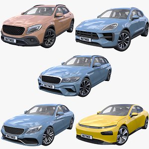 Generic Cars Collection - 5 pack 3D model