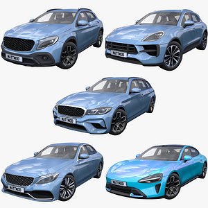 Generic Cars Collection - 5 pack 3D model