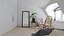 3D realistic apartment bedroom interior