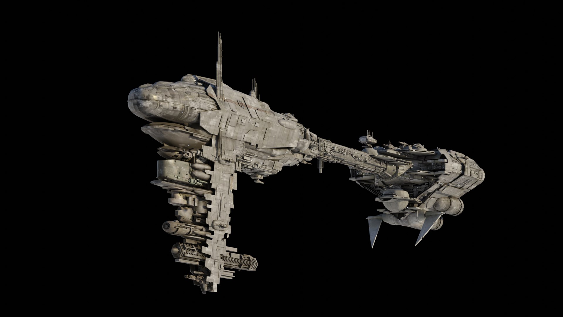 3D Star Wars EF76 Nebulon B Escort Frigate Model - TurboSquid 2135479