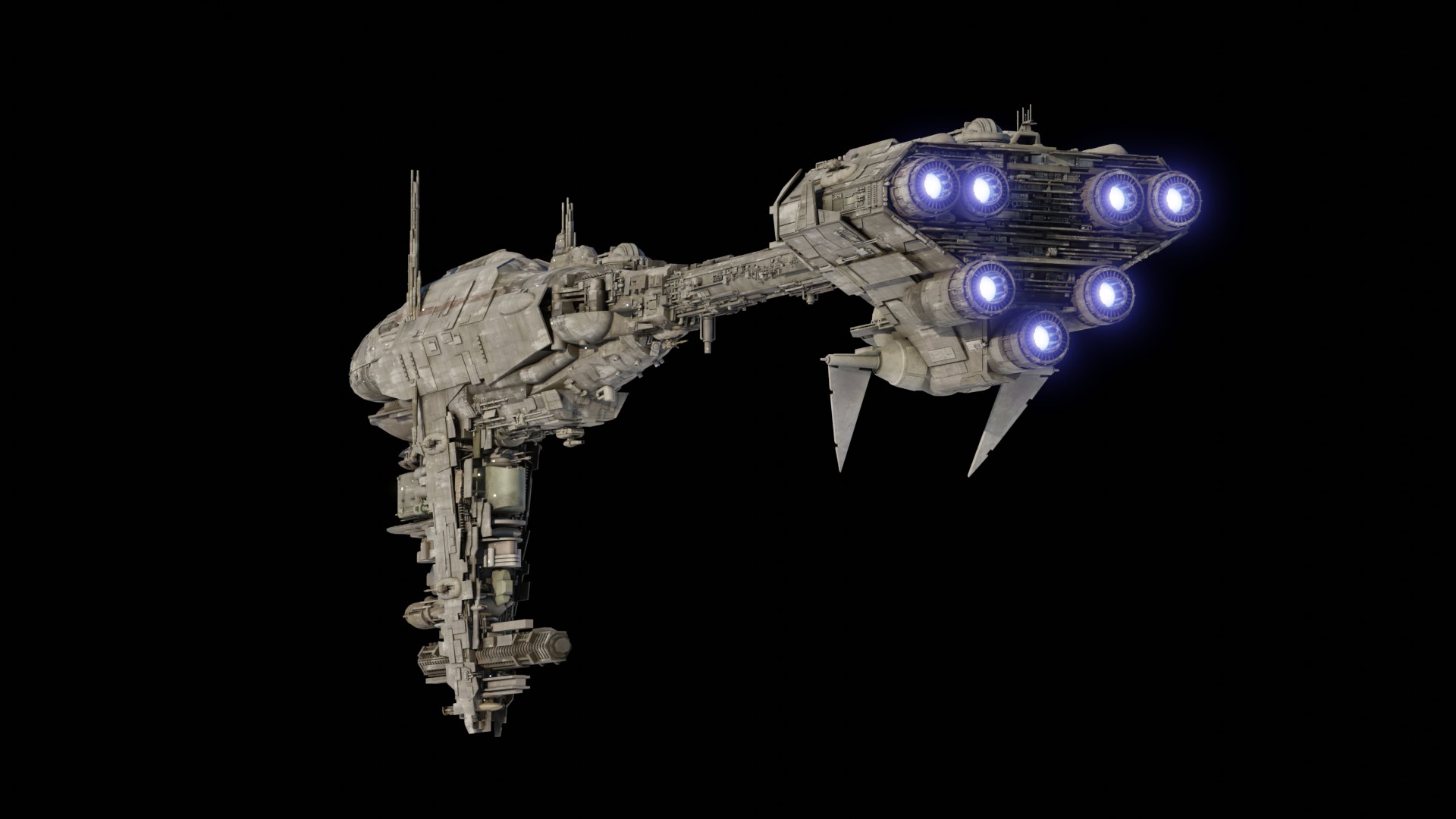 3D Star Wars EF76 Nebulon B Escort Frigate Model - TurboSquid 2135479