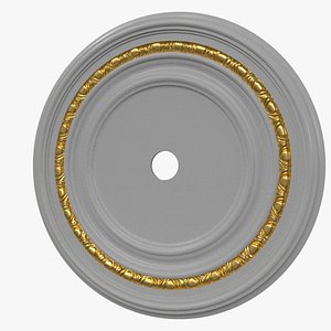 Ceiling Sockets Gypsum Plaster DR247 3D model