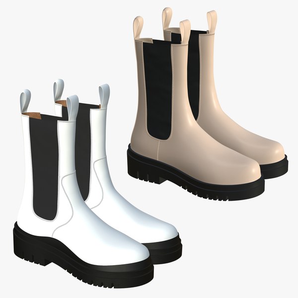 3D Realistic Leather Boots V83