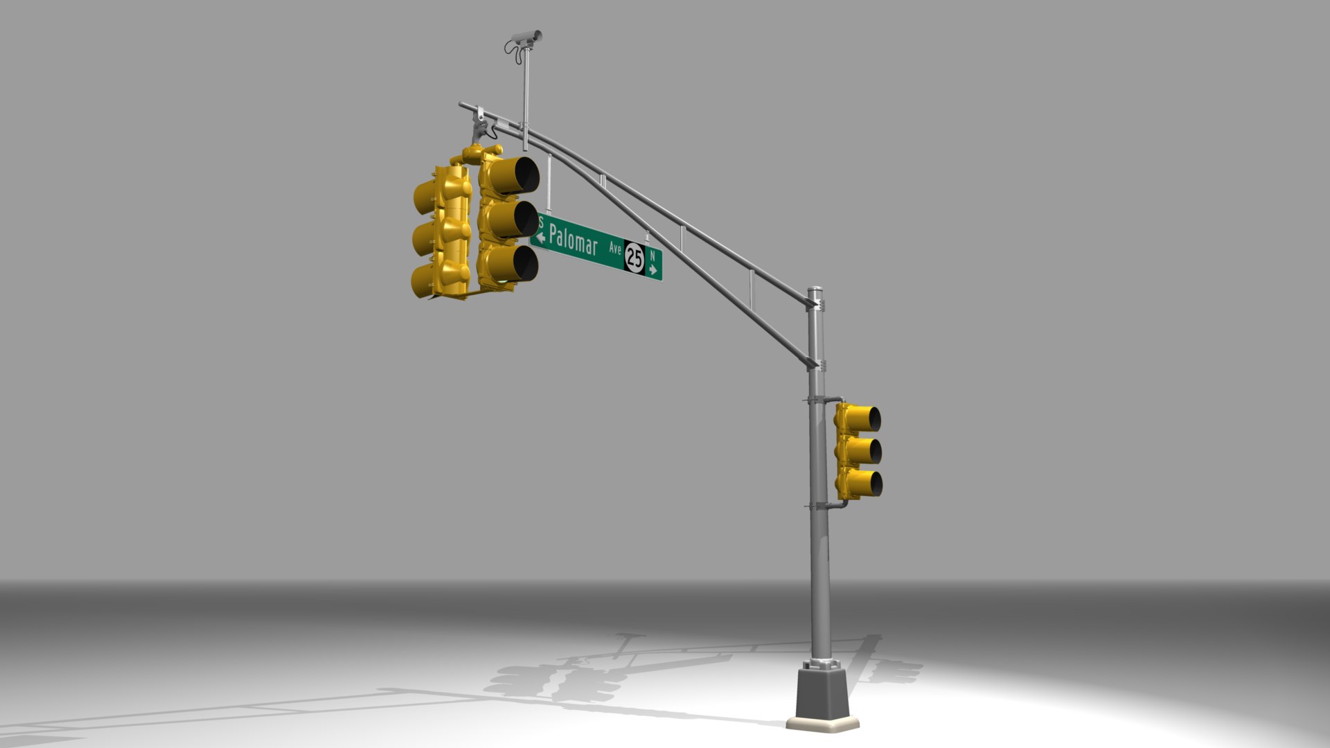3d new jersey traffic signal model