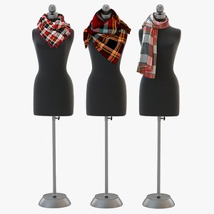 Checkered Scarves 3D model