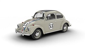 Volkswagen Beetle Herbie 1963 3d model 3D model