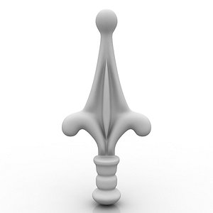 peak fence decoration 3d model
