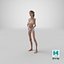 Standing Anorexic Woman 3D model