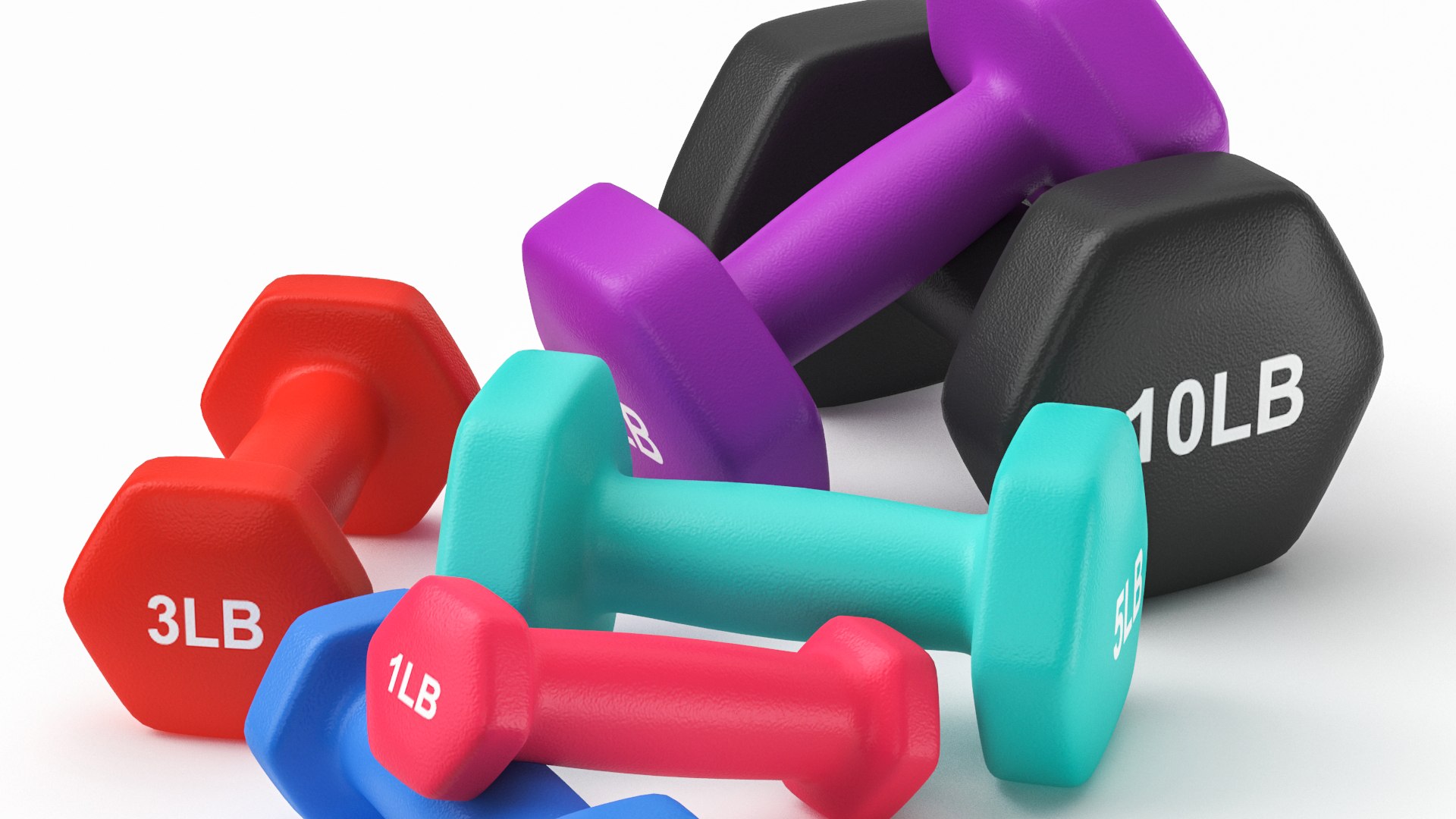Dumbbell Set 02 Model - TurboSquid 2084462