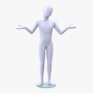 Flexible Child Mannequin Neutral Pose 3D Model $49 - .3ds .blend