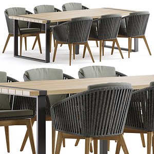 Outdoor Garden Woven Dining Set 1 by 4SO