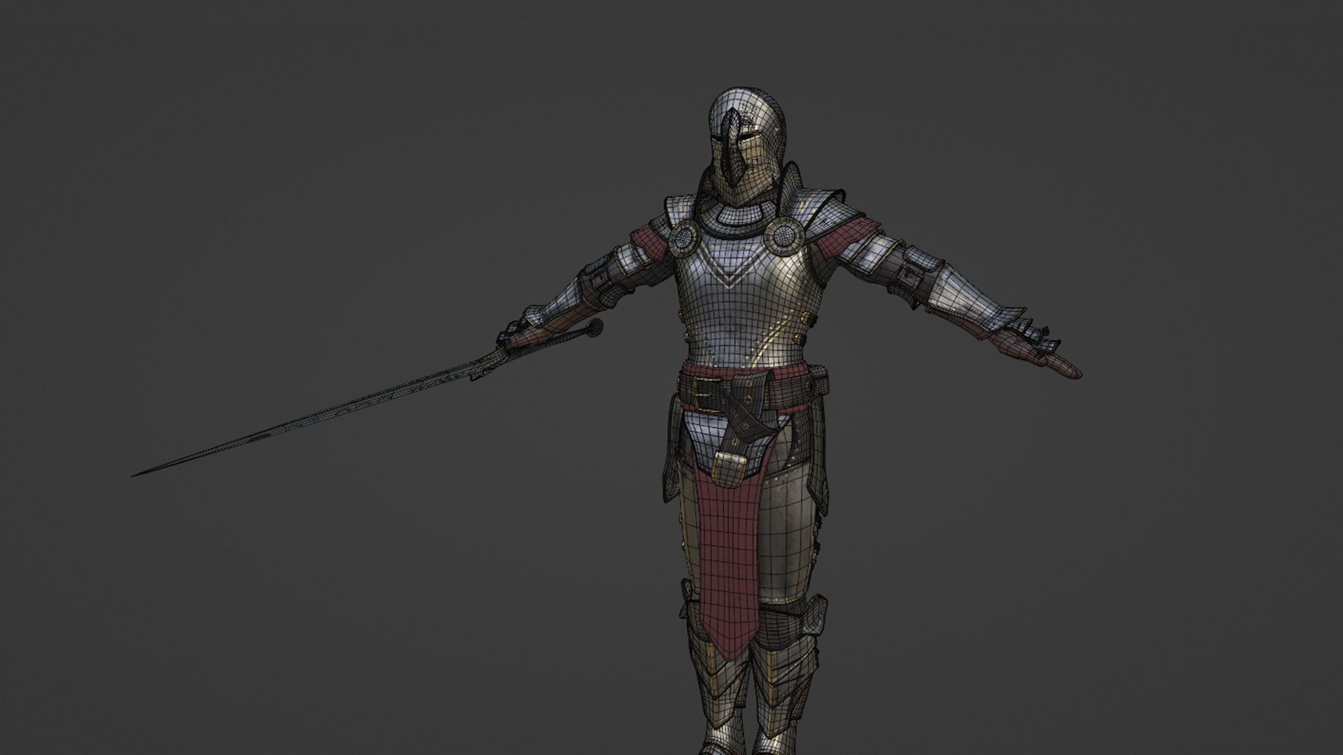 Realistic Rigged Warrior Medieval Knight Plate Armor Character 3D Model ...