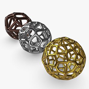 3D model Metal Ball Skeleton Geometries