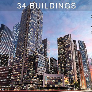 buildings skyscrapers 3D model