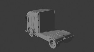 LowPoly trailer truck 3D model