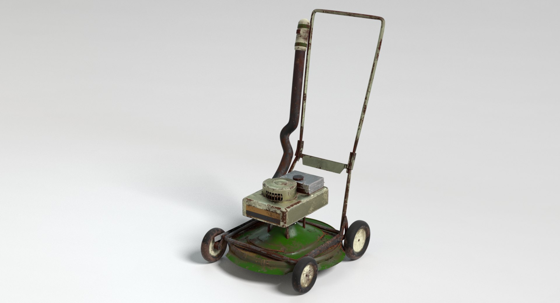 3D old lawn mower model - TurboSquid 1188278