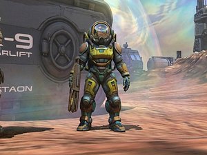 3D R-9 Female Astronaut model