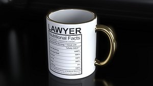3D Lawyer Mug Low-poly