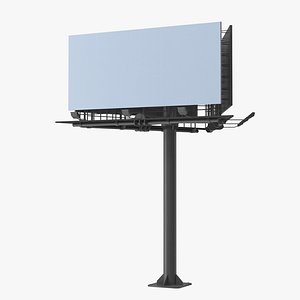 3D billboard 3 grey model