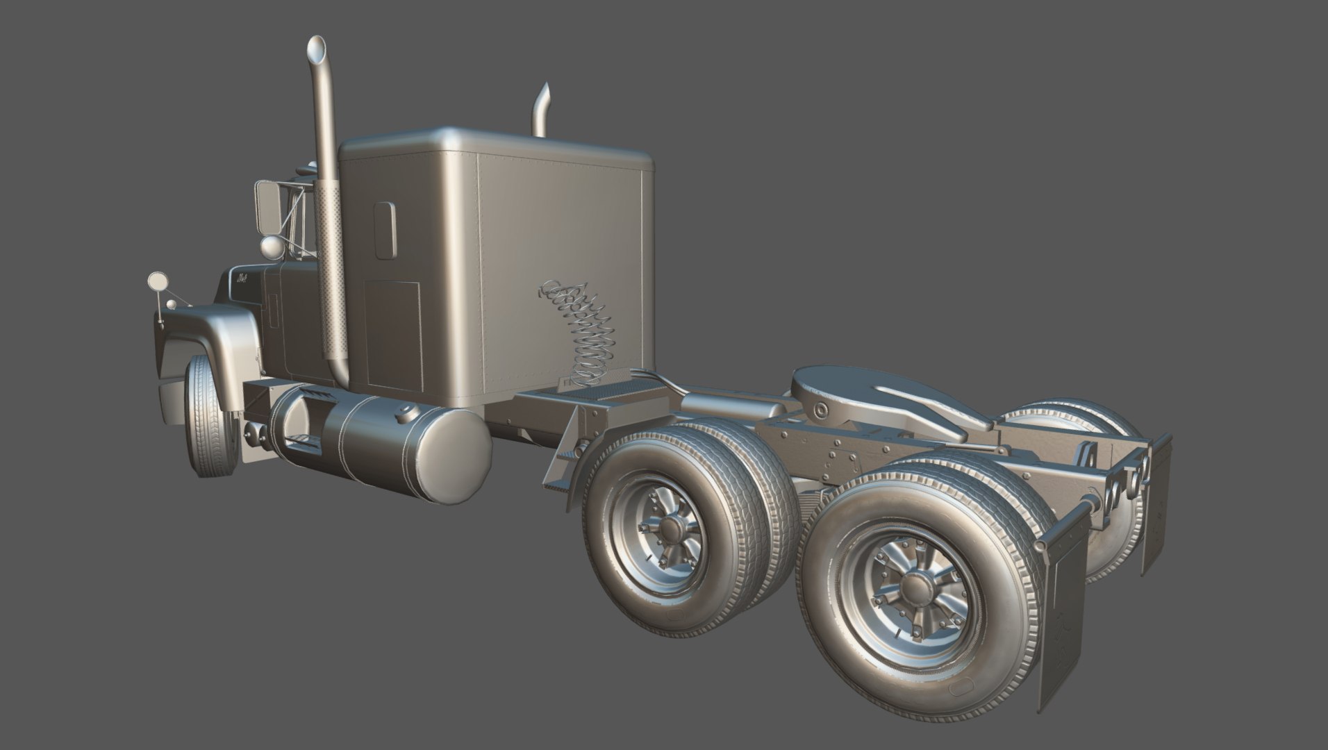 Mack R 1980 PBR 3D Model - TurboSquid 1887913