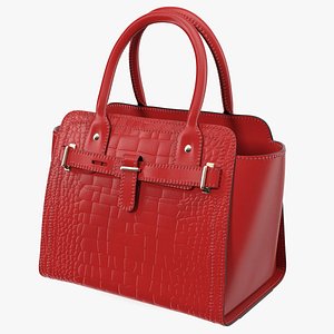 Alligator Women Handbag Red